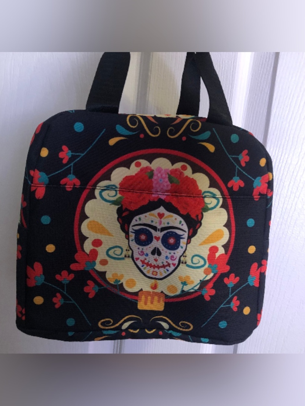 Frida Kahlo Día De Los Muertos lunch bag tote bag purse
SKU029
